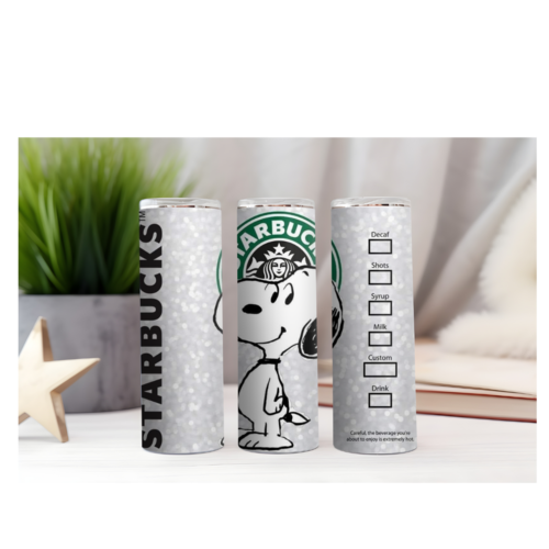 Design tumbler gobelet  png starbucks snoopy