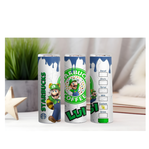Design tumbler gobelet  png starbucks  luigi
