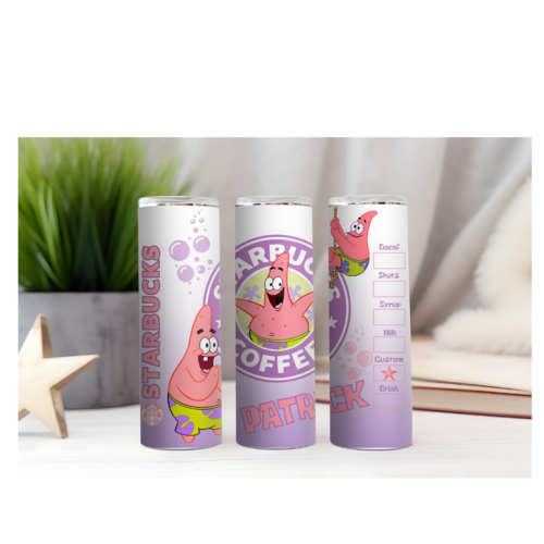 Design tumbler gobelet  png starbucks  patrick