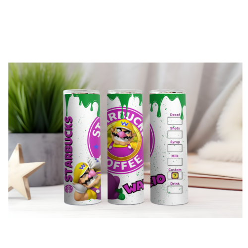 Design tumbler gobelet  png starbucks  wario
