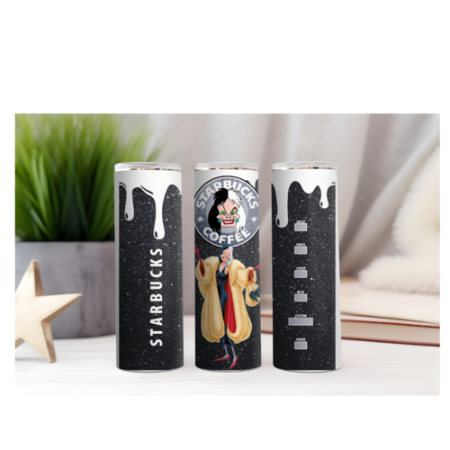 Design tumbler gobelet  png starbucks cruella
