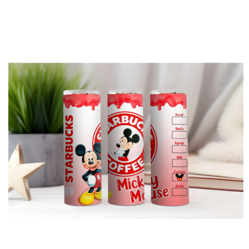 Design tumbler gobelet  png starbucks mickey mouse