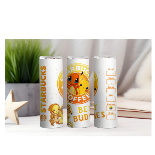 Design tumbler gobelet  png starbucks pockemon