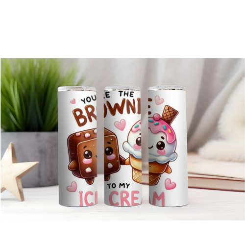 Design tumbler gobelet  png you 're the brownie to my ice cream