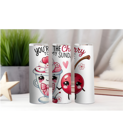 Design tumbler gobelet  png you 're the cherry to my sundae