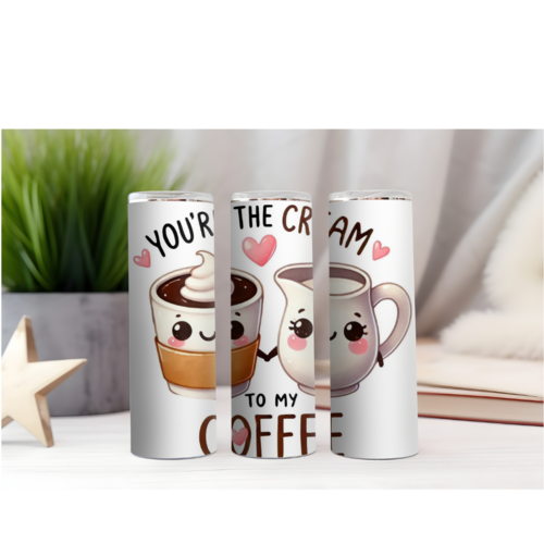 Design tumbler gobelet  png you 're the cream to my coffee