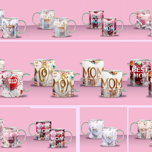 Pack 18 designs png 11 oz thème best mom fête des mères