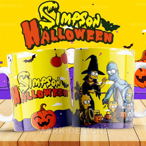 Design png 11 oz pack 12 designs thème the simpsons halloween