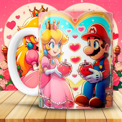Design png 11 oz pack 2 designs thème mario peach