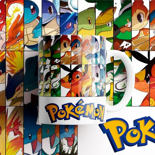 Pack de 15 designs mugs à sublimation pokemon vol. 5 | mugs de 325 ml | téléchargement immédiat