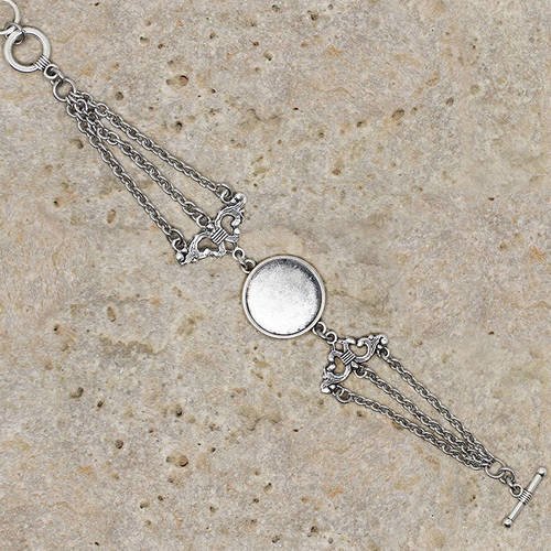 Bracelet support de cabochon rond 20 mm chandelier 