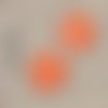 2 cabochons ronds en résine étoiles argent, orange 20, 14, 12 mm