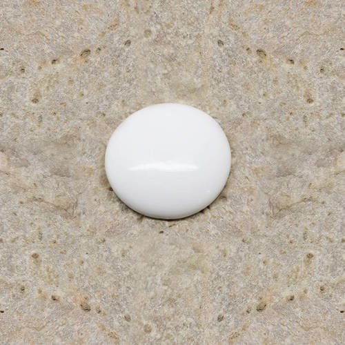 Cabochon en porcelaine blanche 26 mm 