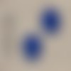 2 cabochons lapis, bleu, argent 18-25, 13-18, 10-14 mm