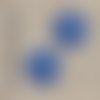 2 cabochons rond en résine impression kaléidoscope bleu violine 25, 22, 20,18,14, 12 mm