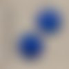 2 cabochons en résine impression pierre semi-précieuse bleu 25, 22, 20, 18, 14, 12 mm