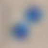 2 cabochons en résine effet de peinture, tons bleus 25, 22, 20,18,14, 12 mm