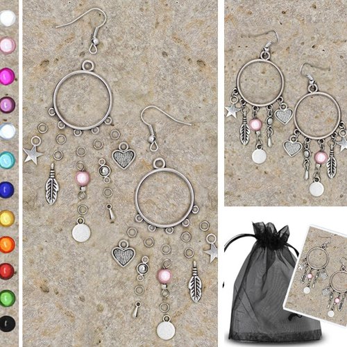 Kit boucles d'oreilles charms