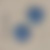 2 cabochons motif mandala bleu 25,20,14,12 mm