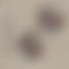 2 cabochons motif peinture noël poinsettia beige 25,20,14,12 mm
