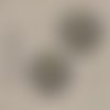 2 cabochons motif peinture œil égyptien 25,20,14,12 mm