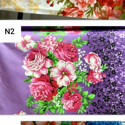 Tissu coton motifs fleuri à partir de 25cm 3 coloris disponibles coloris disponibles.120cm de laize