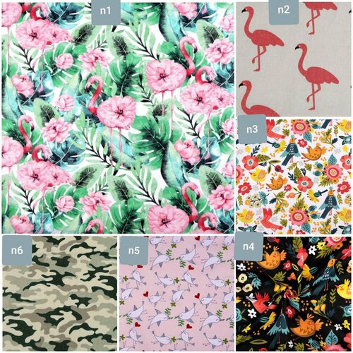 Tissu coton motifs printemps, plusieurs motifs oiseaux,les mesures à partir de 50cm .cotton fabrics certifié öko-tex.
