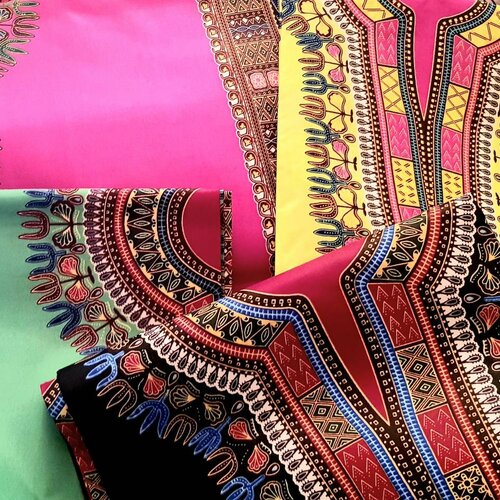 Dashiki ,angelina(83×116cm),plusieurs coloris disponibles.kit déjà coupé pour fabriquer un kimono ou une tunique africaine tendance.