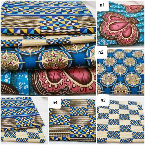 Tissu wax 100% coton,motif brillants, dans les tons bleu turquoise,super nice ankara fabric.