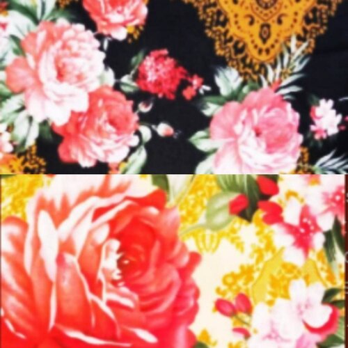 Tissu en coton motifs fleuri,à partir de 50cm,largeur aux choix( 80 cm ou 160cm) livraison gratuite.