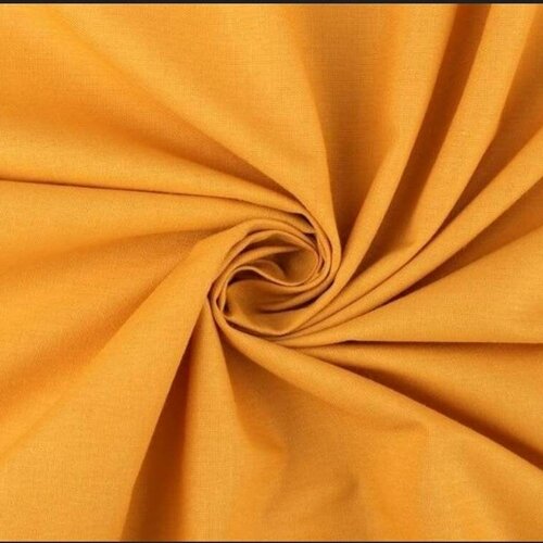 Tissu coton,uni, couleur moutarde,à partir de 50cm, 2 largeurs au choix(80cm ou 160cm de laize).