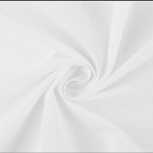 Tissu coton,uni,blanc,à partir de 50cm, 160cm de laize.