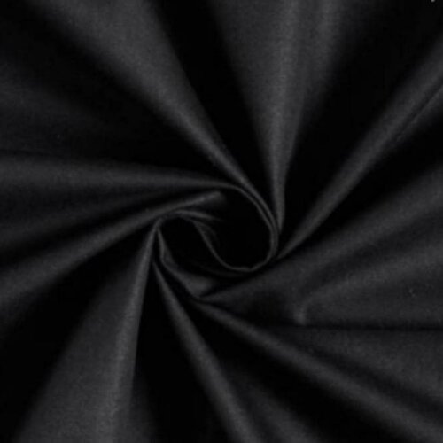 Tissu coton,uni,noir,à partir de 50cm, 2 largeurs au choix(80cm ou 160cm de laize).