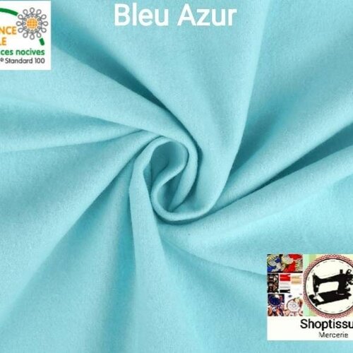 Tissu en flanelle de coton,unie bleu, à partir de 50cm,2 largeurs aux choix (80cm ou 160cm).tissu pyjamas ou autres.livraison offerte.