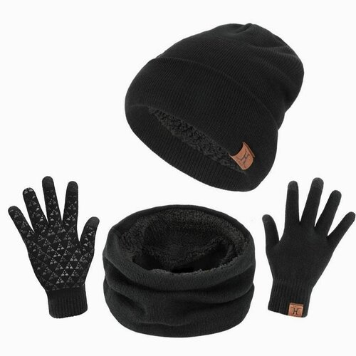 Ensemble d'hiver 3 en 1, tour de cou, bonnet,paire de gants.4 couleurs aux choix.livraison offerte