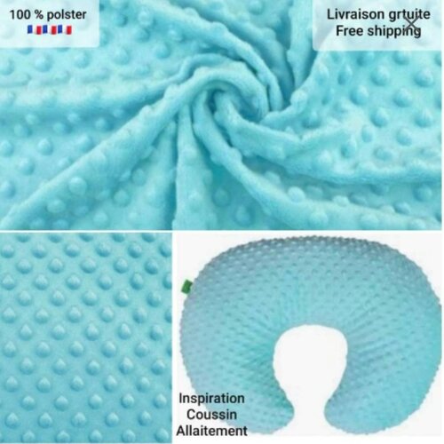Tissu minky 3d,couleur turquoise, très doux, à partir de 50cm.2 largeur aux choix (80cm ou 160cm) (livraison gratuite )