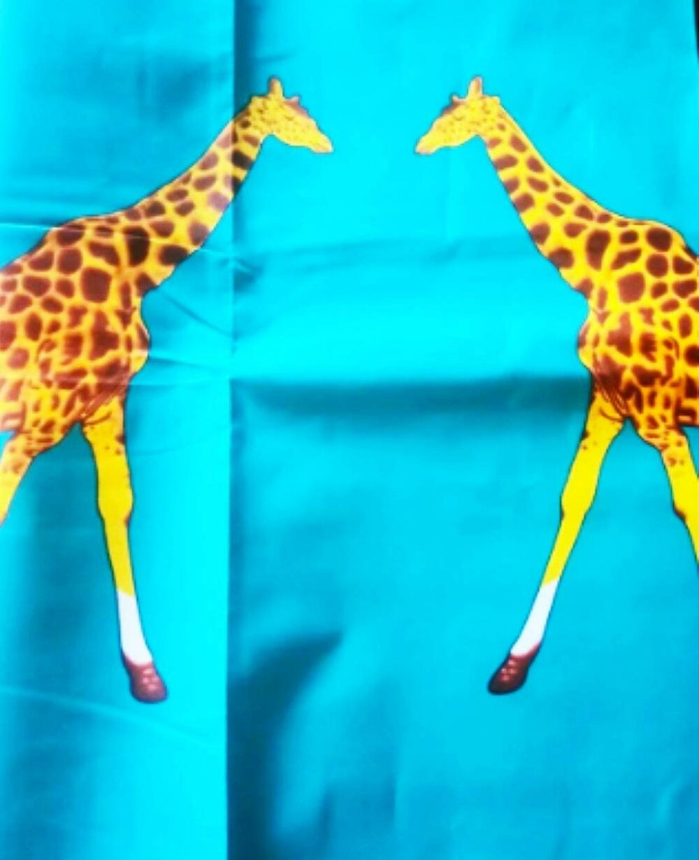 Sac pochette tissu wax - motifs Safari