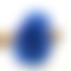 Chouchou scrunchie élastique de cheveux tricot fait main laine poilue bleu, attache queue de cheval, accessoires de coiffure femme fille,