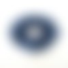 Chouchou élastique cheveux tissu chambray effet jean bleu clair bleached biais crochet fait main, accessoires de coiffure femme fille