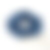 Chouchou cheveux tissu denim jean bleu stone crochet fait main, élastique attache queue de cheval chignon, accessoire de coiffure femme