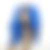 Paréo de plage bleu uni femme, sarong étole chèche été, cache maillot de bain, couvre bikini, paréo long jupe à nouer, cadeau