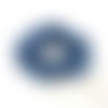 Chouchou de cheveux en tissu effet chambray jean bleu stone biais crochet fait main, élastique cheveux, accessoires de coiffure femme fille