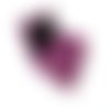 Porte monnaie femme tricot fait main fausse fourrure mauve violet rose, portefeuille, mini pochette, cadeau anniversaires noël