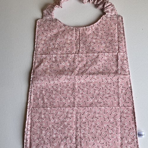 Serviette de cantine « petites fleurs rose »