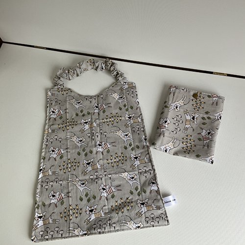 Serviette de cantine + pochette de rangement