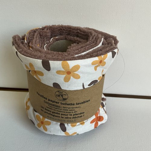 Feuilles papier toilette lavables en rouleau