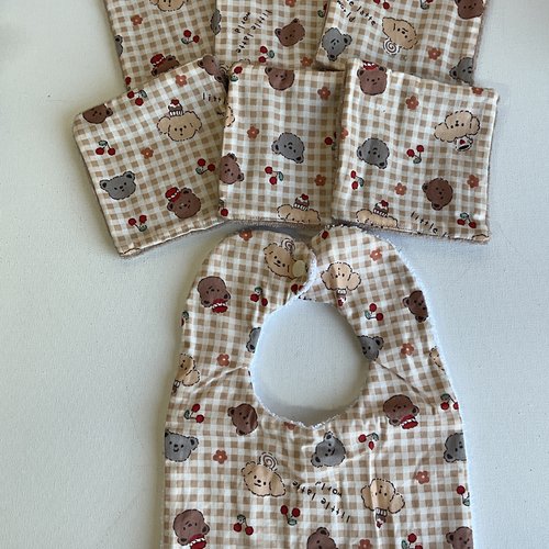 Lingettes bébé lavable+ bavoir