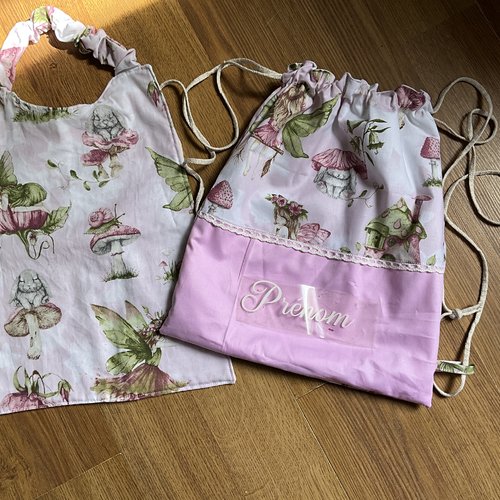 Kit rentrée ( serviette de cantine + sac à dos pochon)