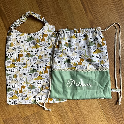 Kit rentrée ( serviette de cantine + sac à dos pochon)