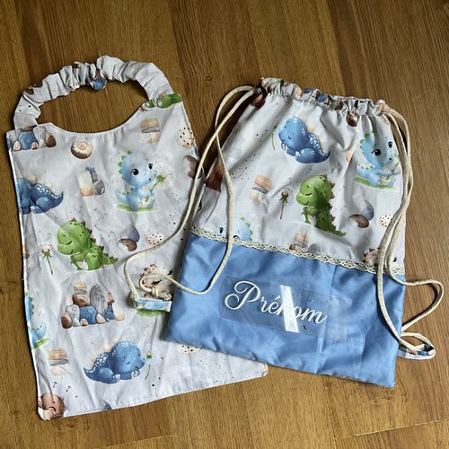 Kit rentrée ( serviette de cantine + sac à dos pochon)